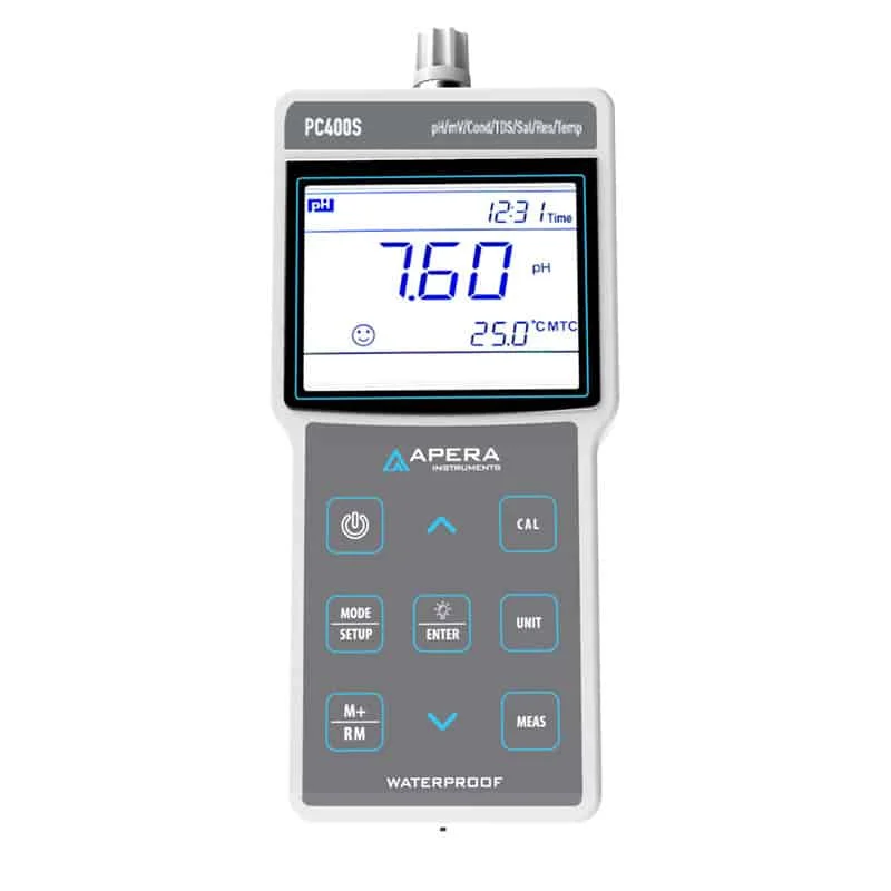 PC400S Portable pH/Conductivity/TDS Meter with GLP Data Management and USB Output